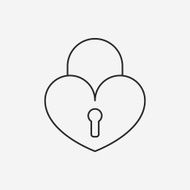 lover lock line icon N4