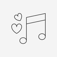 love music line icon N2