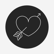 love heart line icon N13