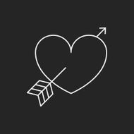 love heart line icon N14