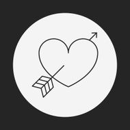 love heart line icon N15