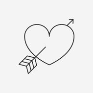 love heart line icon N16