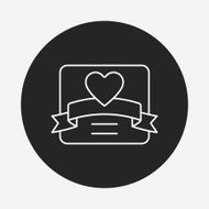 love letter line icon N5