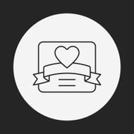 love letter line icon N7
