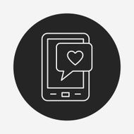 love message line icon N13