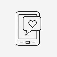 love message line icon N16