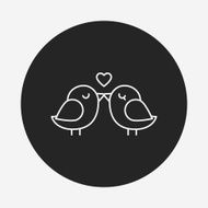 lover birds line icon N5