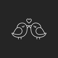 lover birds line icon N6