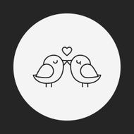 lover birds line icon N7