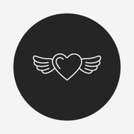 love heart line icon N17