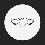 love heart line icon N19