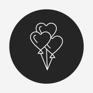 heart balloon line icon N5