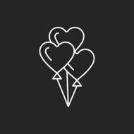 heart balloon line icon N6