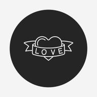 love heart line icon N21