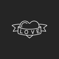 love heart line icon N22