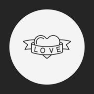 love heart line icon N23