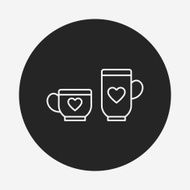 lover cup line icon