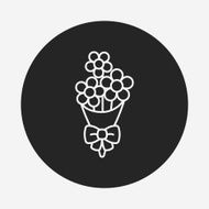 flower bouquet line icon N9