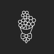 flower bouquet line icon N10