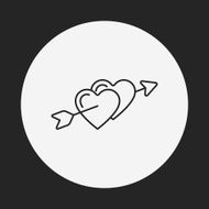 love heart line icon N27