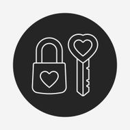 lover lock line icon N5