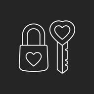 lover lock line icon N6