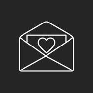 love letter line icon N10