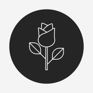 flower bouquet line icon N13