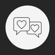 love message line icon N18