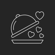 valentine&#039;s day meal line icon N6