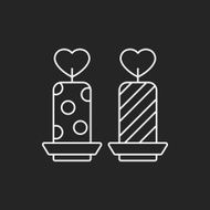 valentine's day candle line icon N2