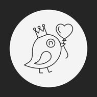 lover birds line icon N11