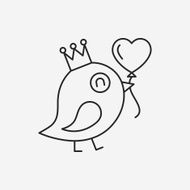 lover birds line icon N12