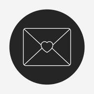 love letter line icon N13
