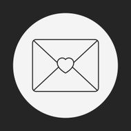 love letter line icon N15