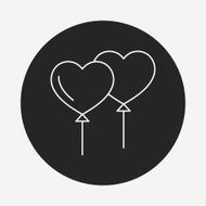 heart balloon line icon N9