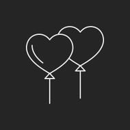 heart balloon line icon N10