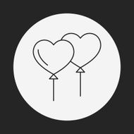 heart balloon line icon N11