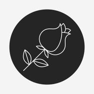 flower bouquet line icon N17