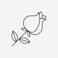 flower bouquet line icon N20