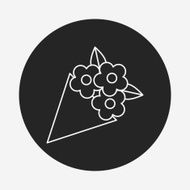 flower bouquet line icon N21