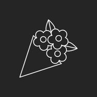 flower bouquet line icon N22