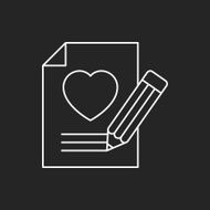 love letter line icon N18