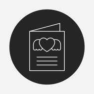 love letter line icon N21