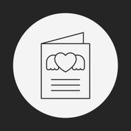 love letter line icon N23