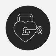 lover lock line icon N9