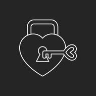 lover lock line icon N10
