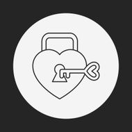 lover lock line icon N11
