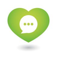 Heart icon with a comic balloon