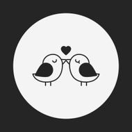 lover birds icon N12